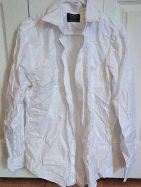 Nordstrom Men's Shop White Dress Shirt with Black Label
